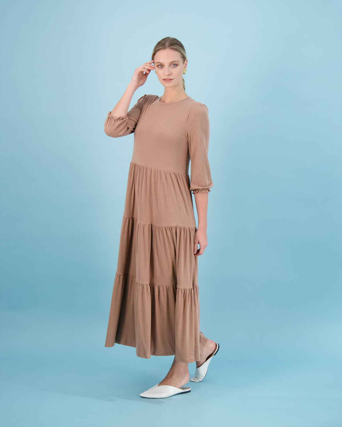 Bliss Emma 3Q Ribbed Dress-Dress-Mementos