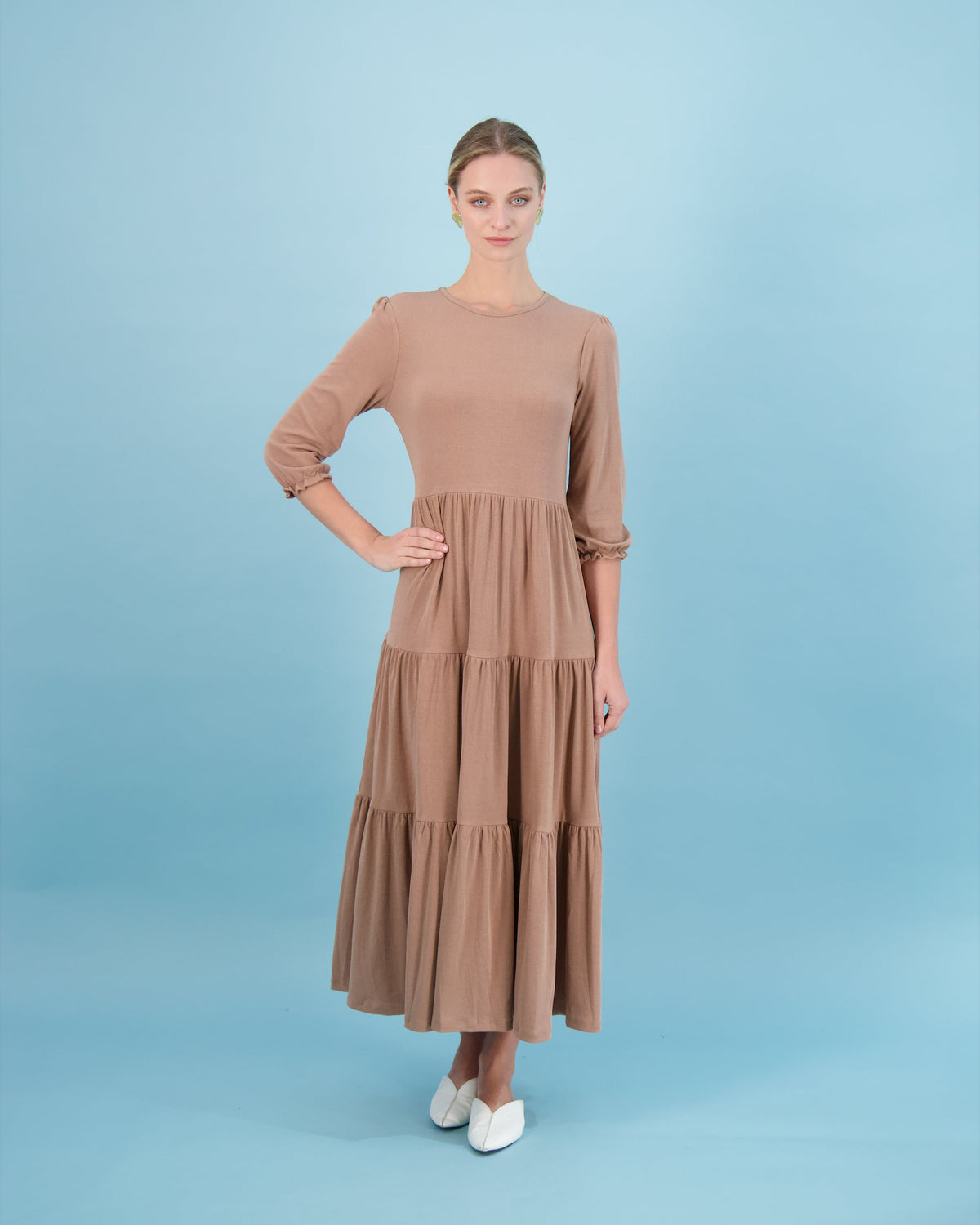 Bliss Emma 3Q Ribbed Dress-Dress-Mementos