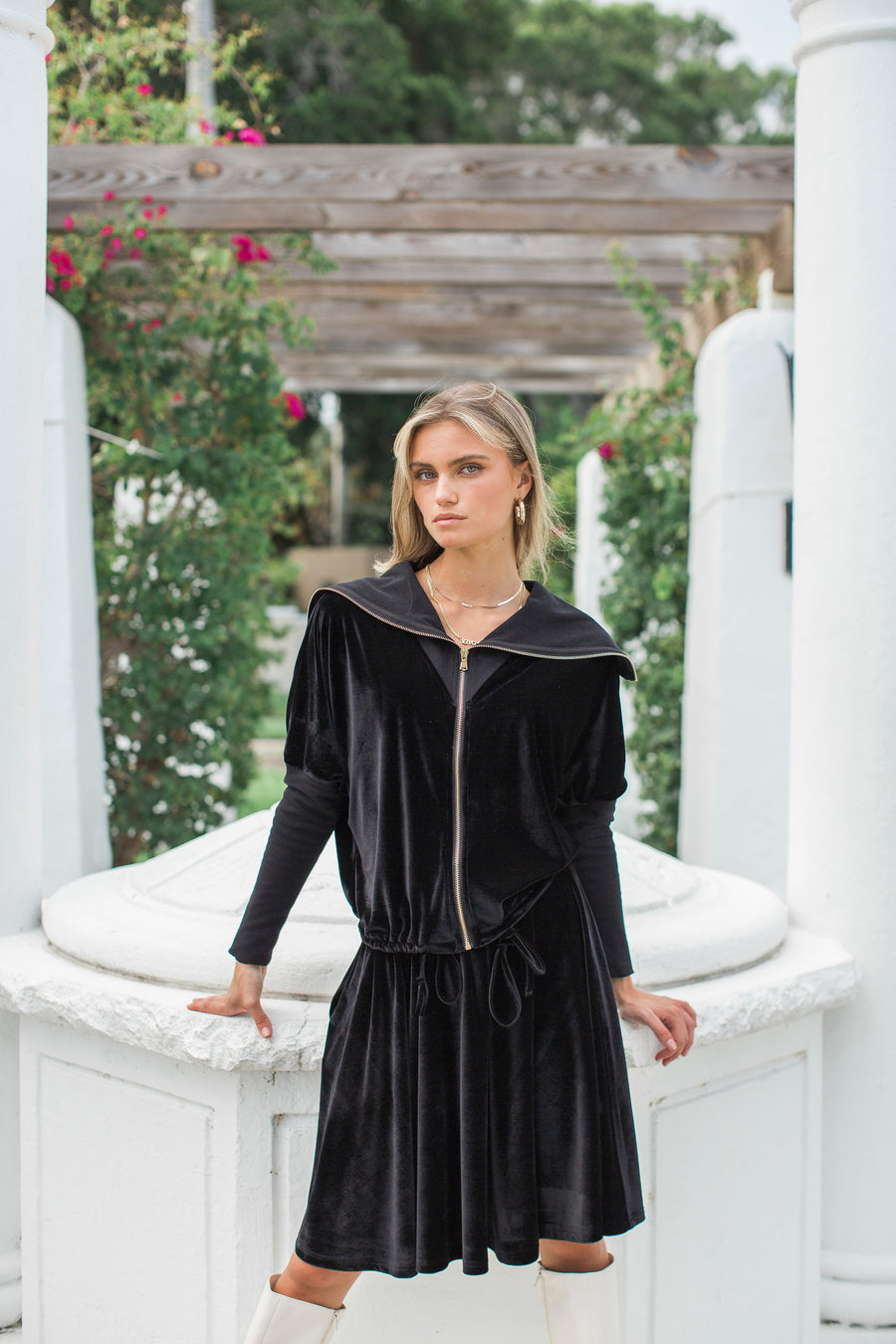 Aleeza Velour Set Skirt