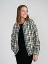 Bliss Tweed Plaid Bomber Jacket