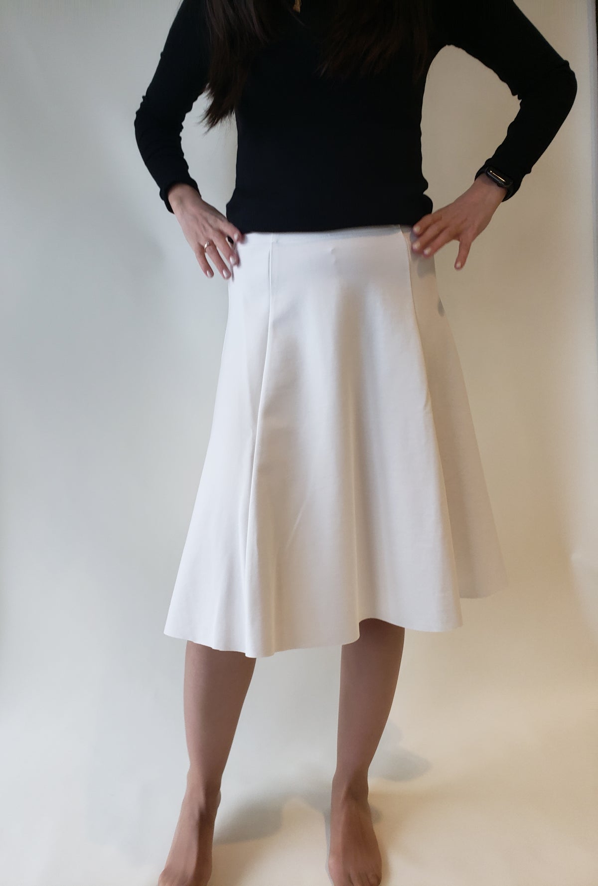 Bliss Basic Panel Knee Skirt-Skirt-Mementos