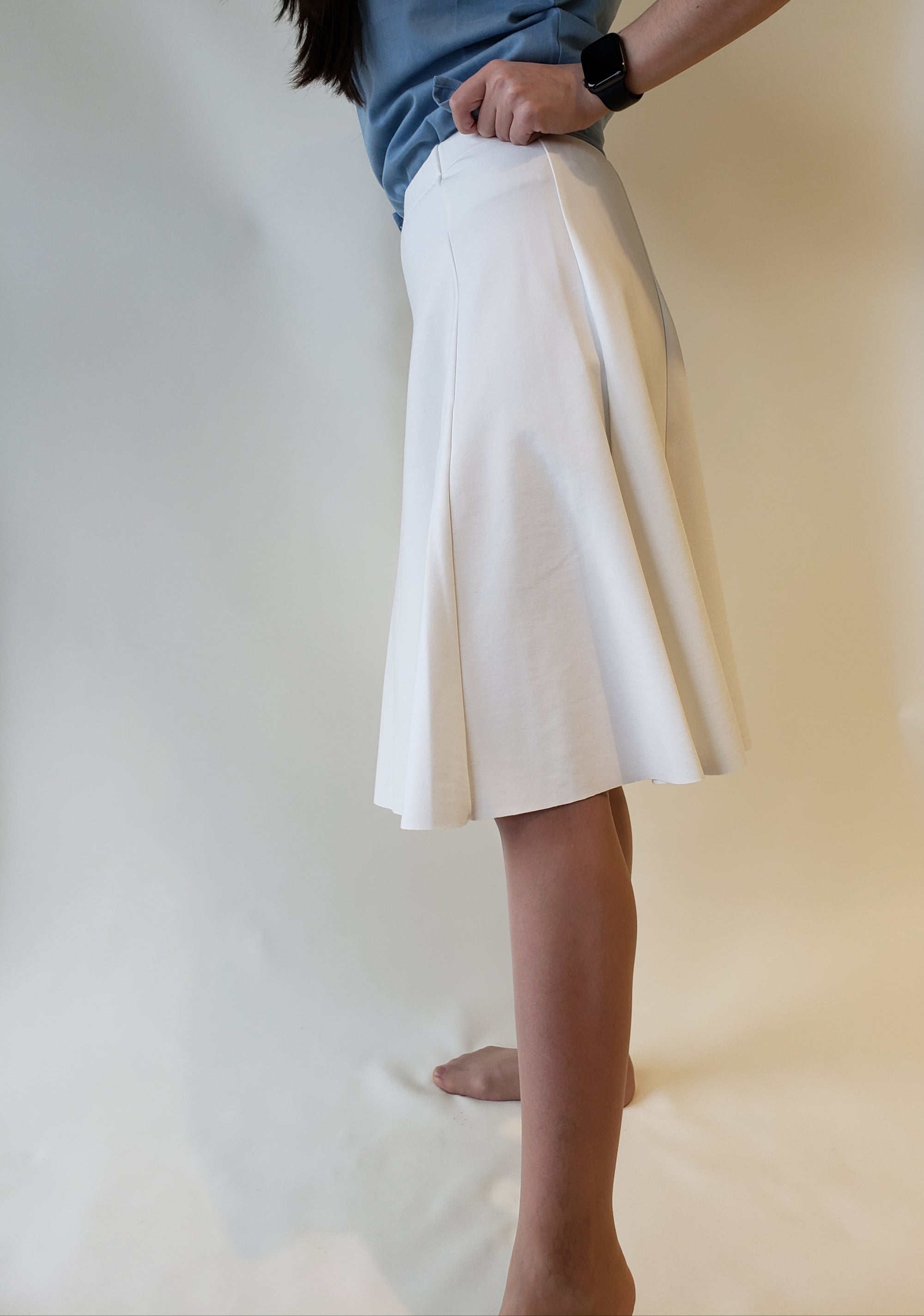Bliss Basic Panel Knee Skirt-Skirt-Mementos