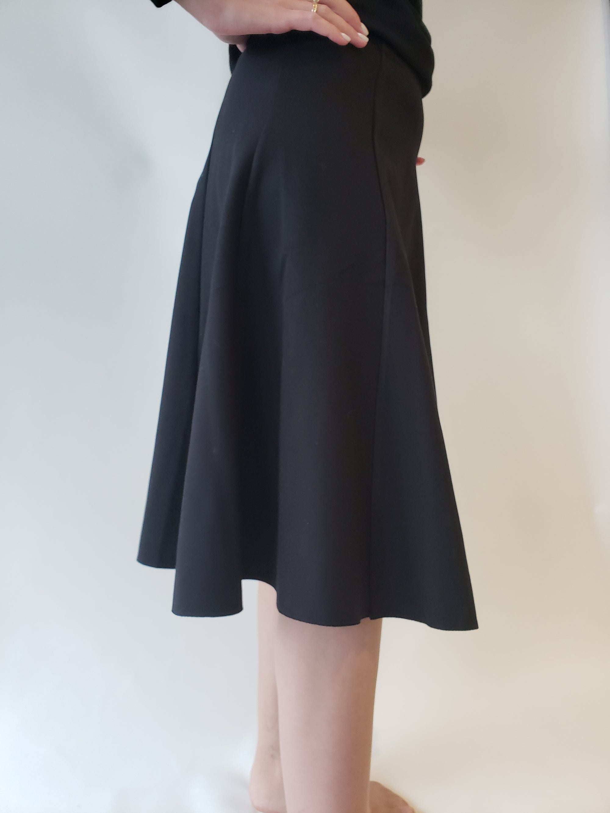 Bliss Basic Panel Knee Skirt-Skirt-Mementos