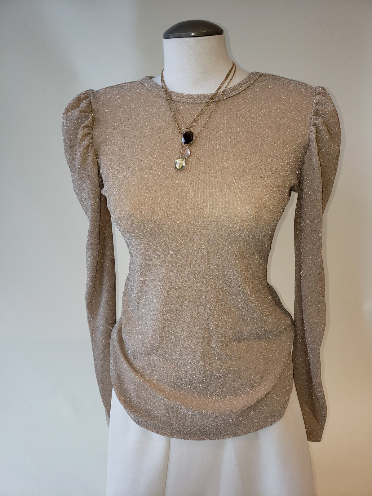 Bliss Lurex Crew LS Top-Top-Mementos