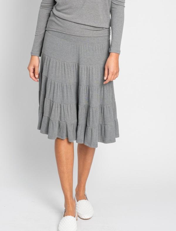 Meli Ribbed Peasant Skirt-Skirt-Mementos