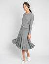 Meli Ribbed Peasant Skirt-Skirt-Mementos