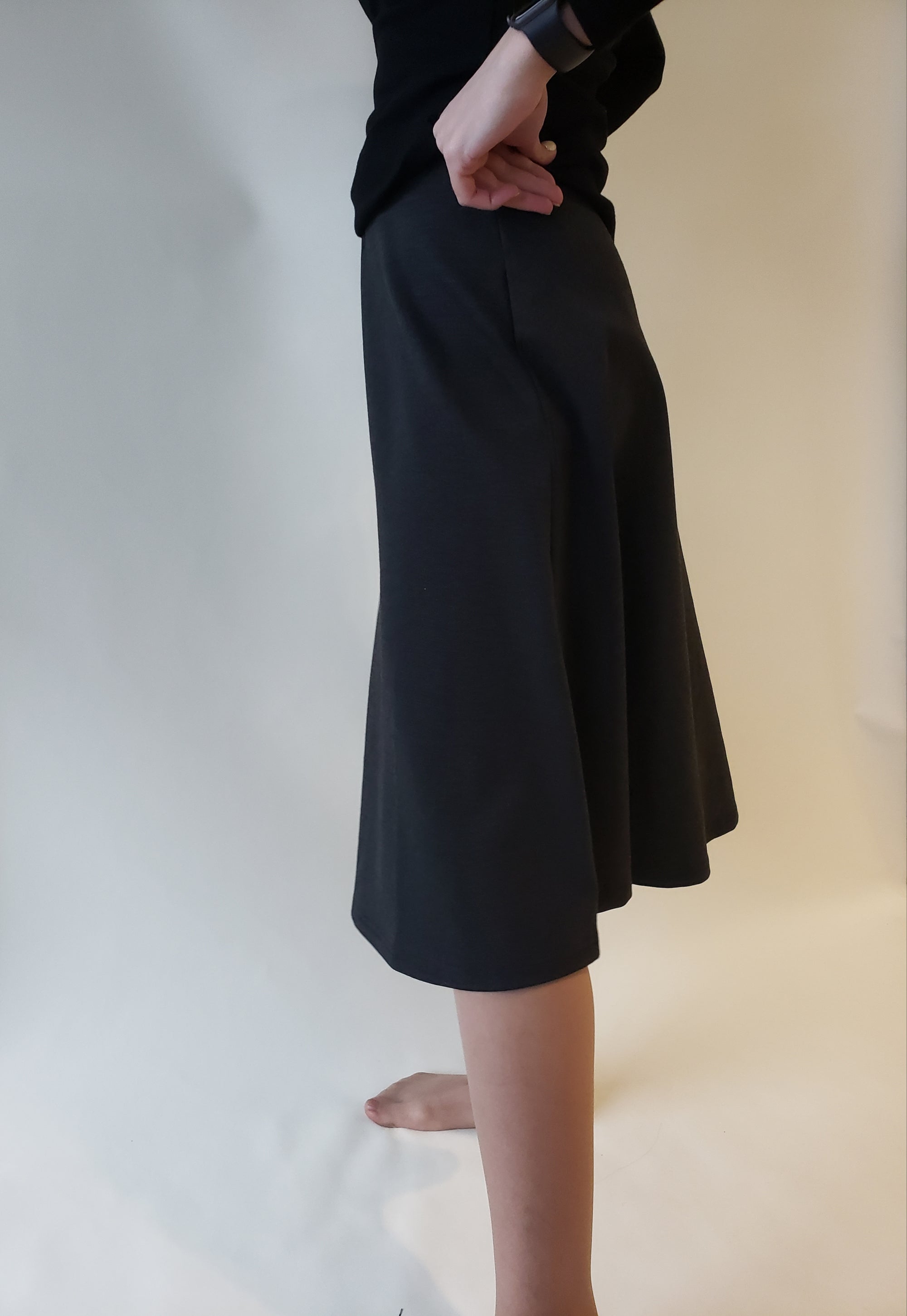 Honey Seed Pull-on Knee Skirt-Skirt-Mementos
