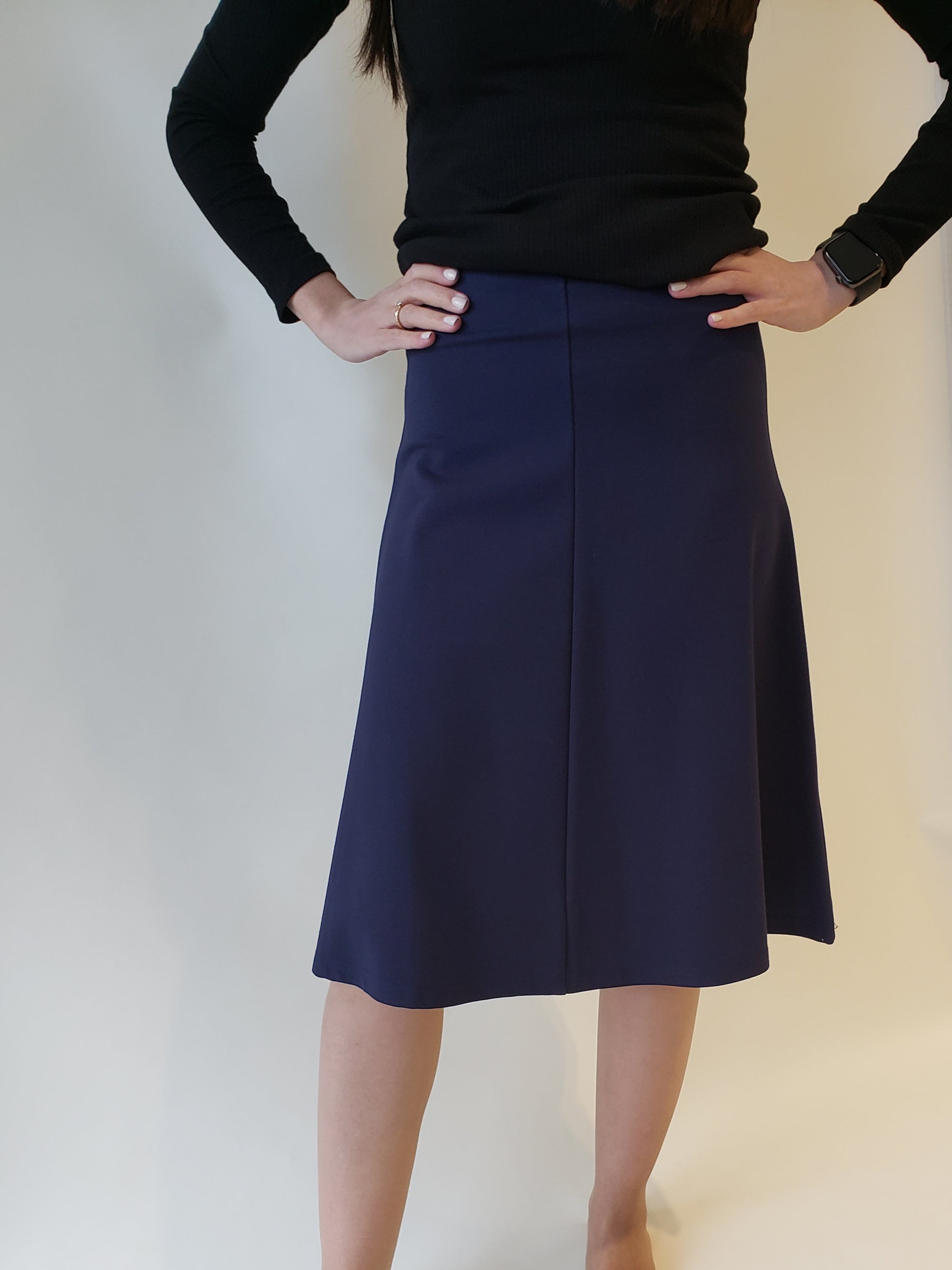 Honey Seed Pull-on Knee Skirt-Skirt-Mementos