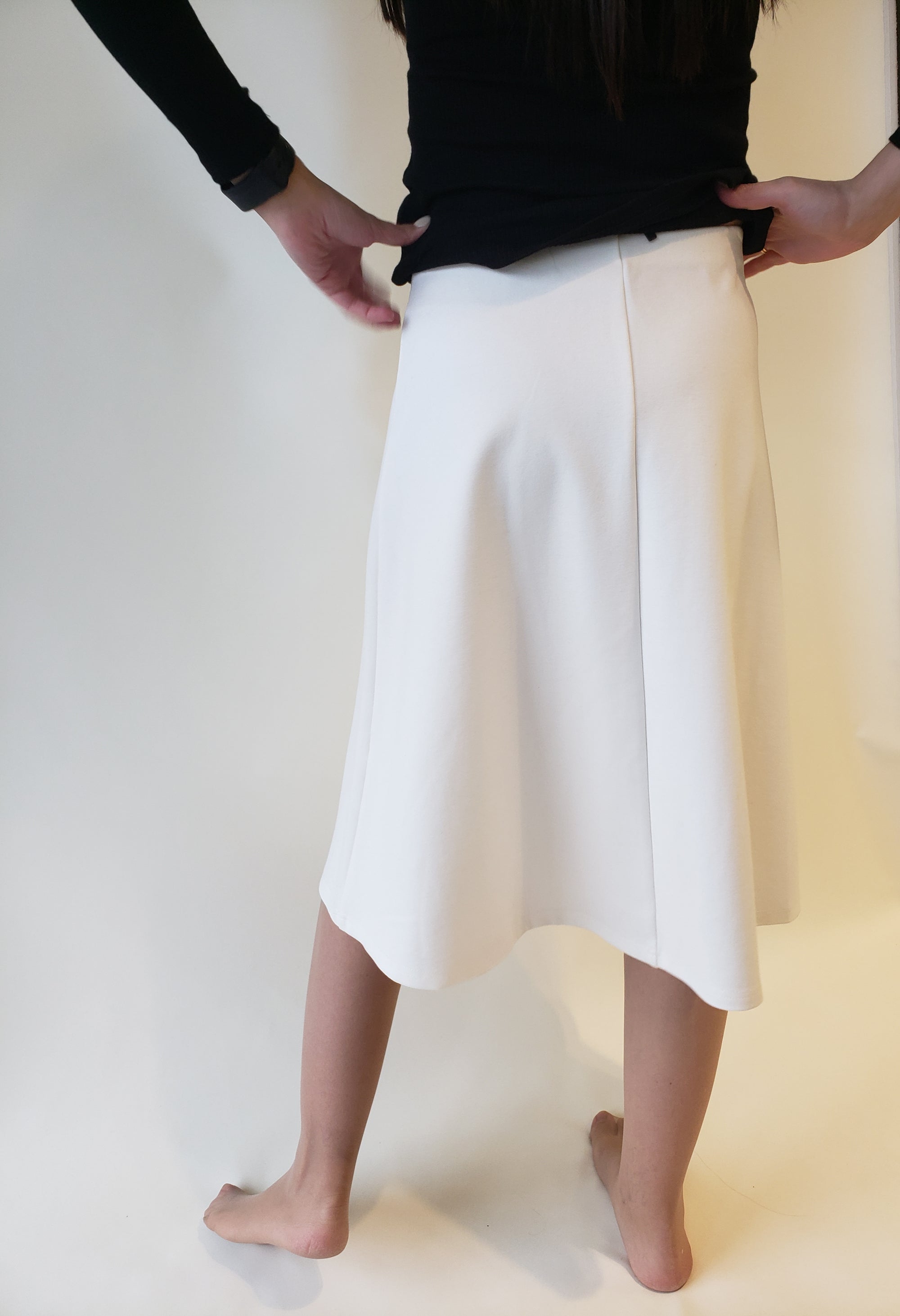Honey Seed Pull-on Knee Skirt-Skirt-Mementos