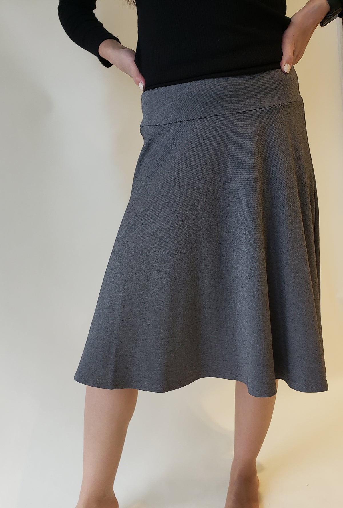 Honey Seed Circle Knee Skirt-Skirt-Mementos