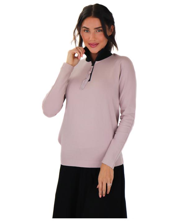 Ava Lea High Zip Pullover-Pullover-Mementos