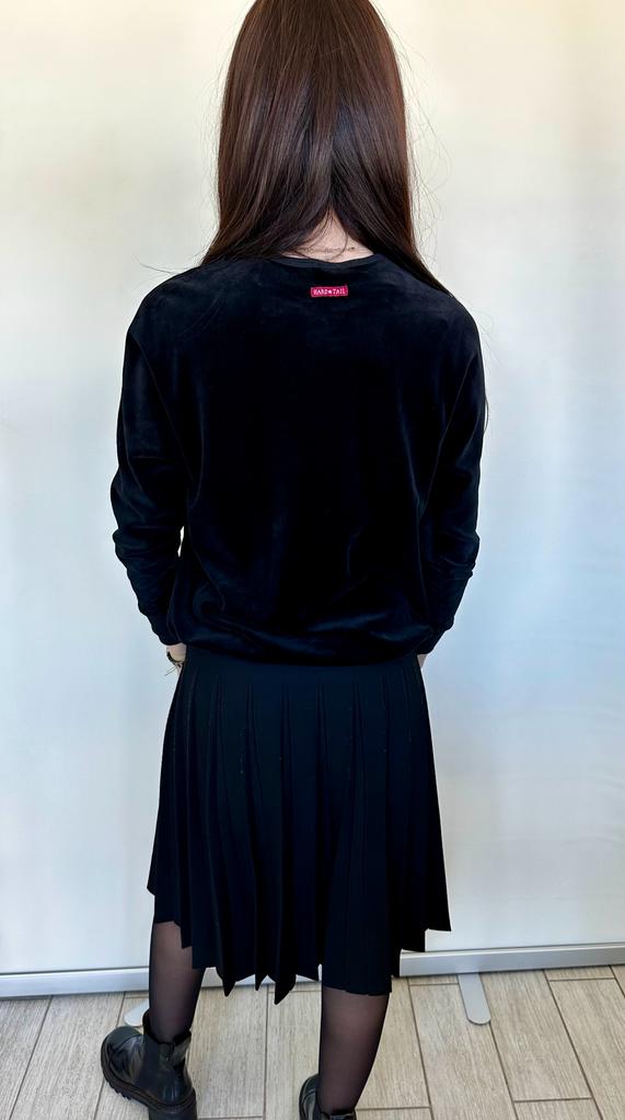Hardtail Velour Drape Back Pullover