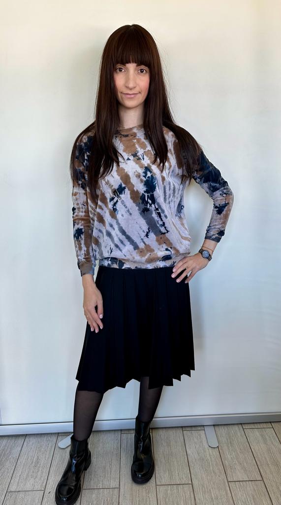Hardtail Velour Drape Back Pullover