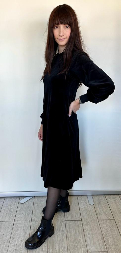 Hardtail Velour Puff Sleeve Dress