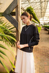 NOD Leather Trimmed Crew Top-Top-Mementos