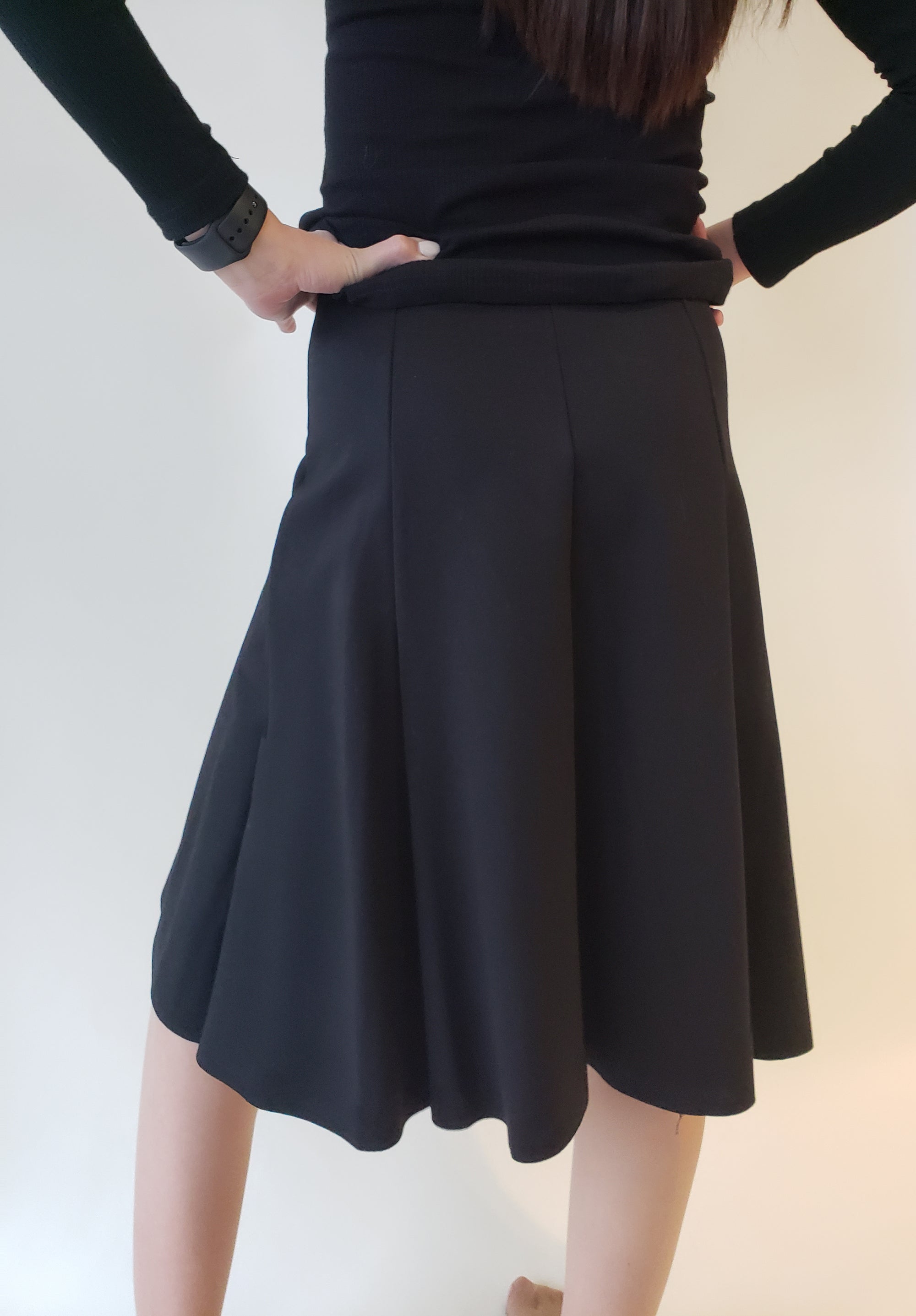 Meli 6 Panel Knee Skirt-Skirt-Mementos