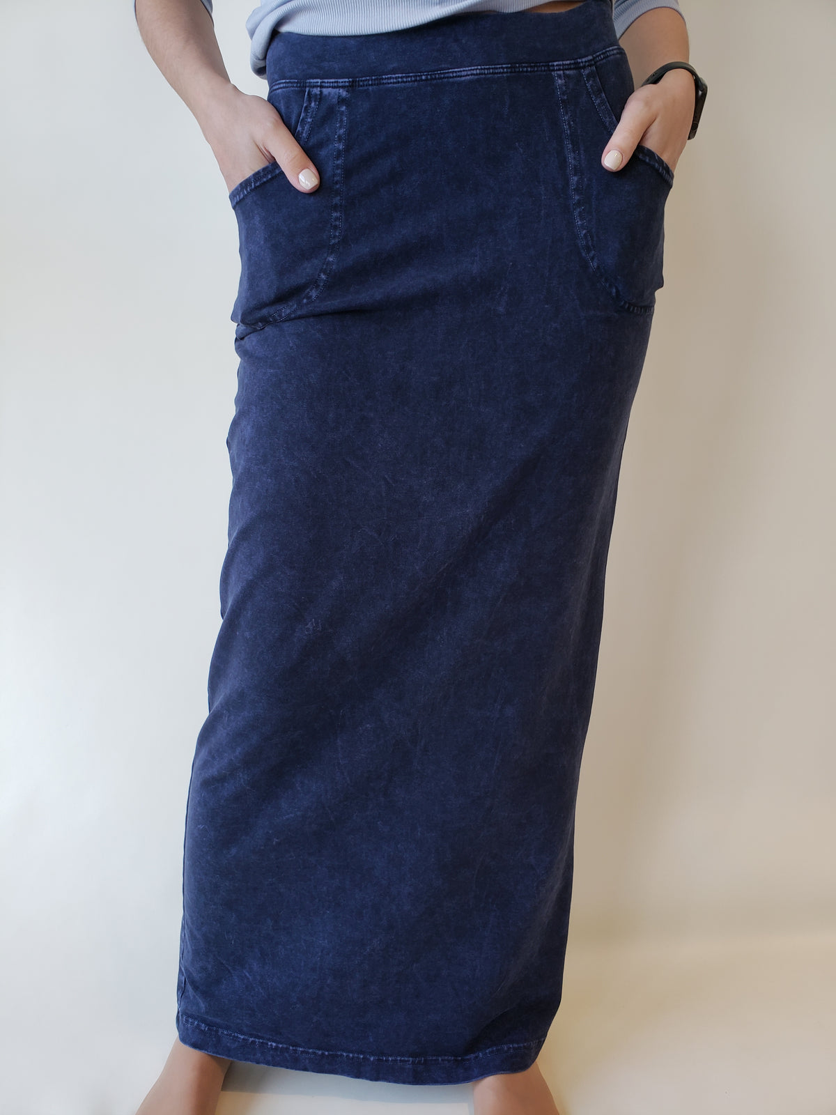 Hardtail Skinny Maxi Jean Skirt-Skirt-Mementos