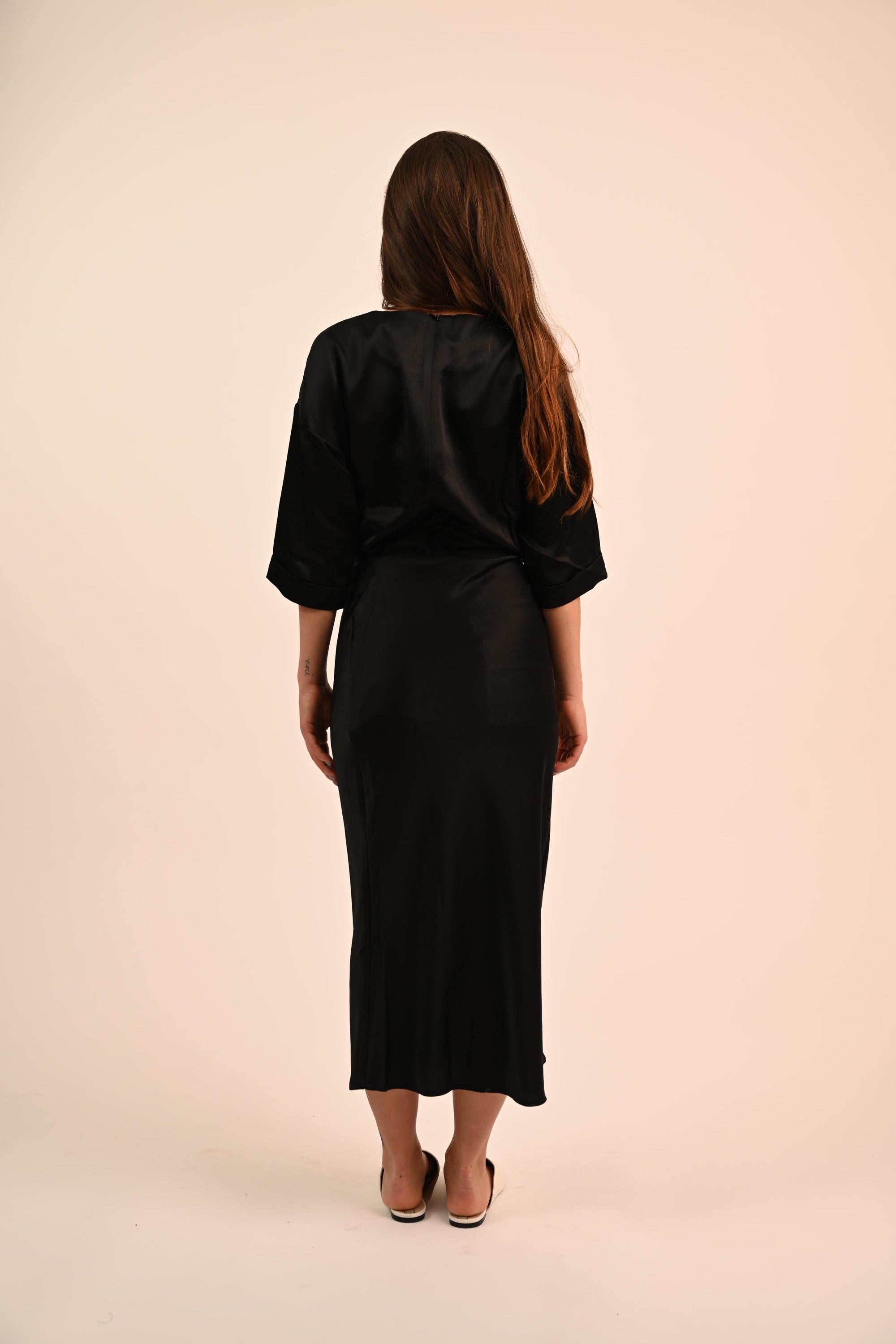 Bliss Silk Slip Midi Skirt-Skirt-Mementos