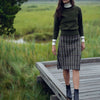 Profile Knit Plaid Skirt