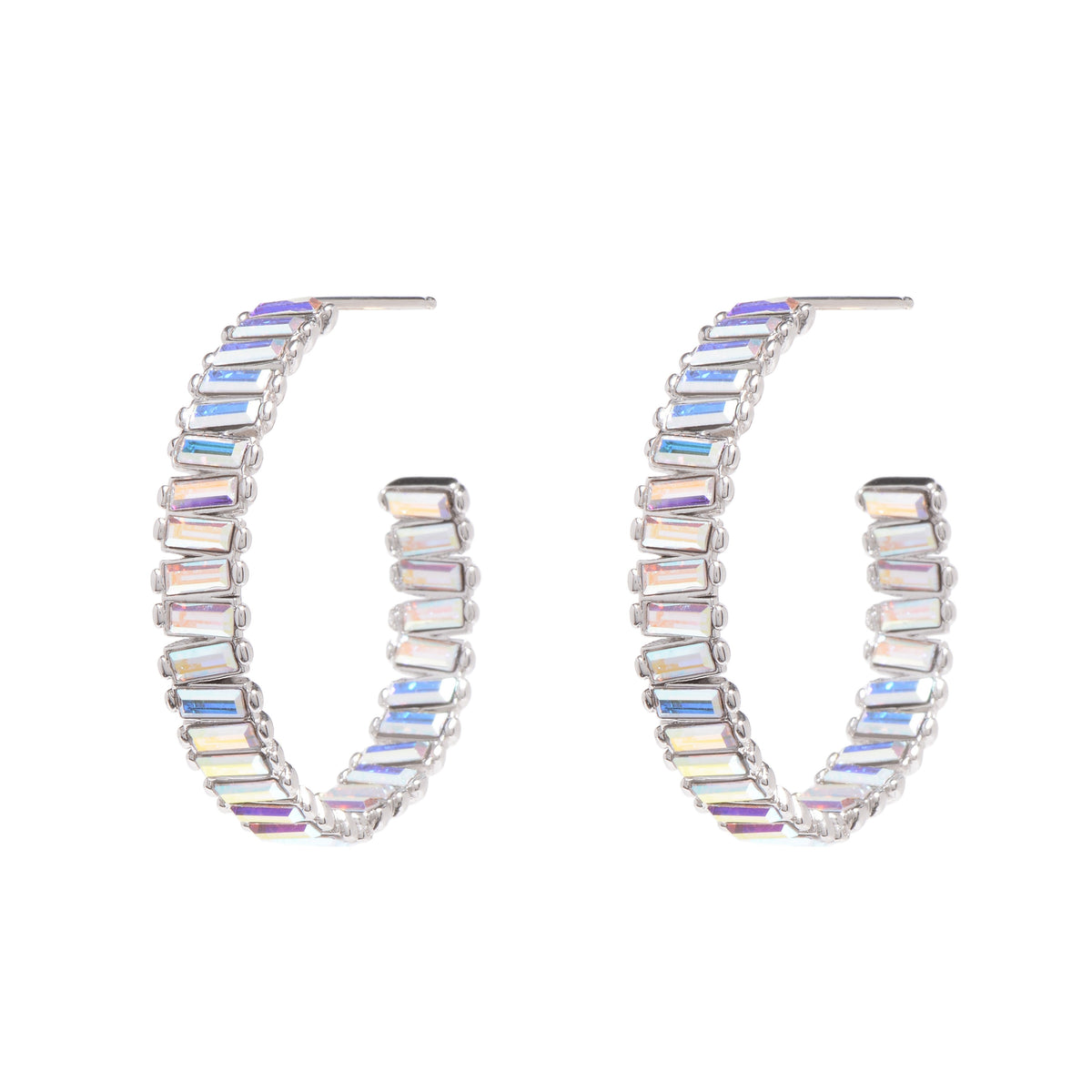 Melissa Lovy Baby Serena Hoops Colored Stones-Earrings-Mementos