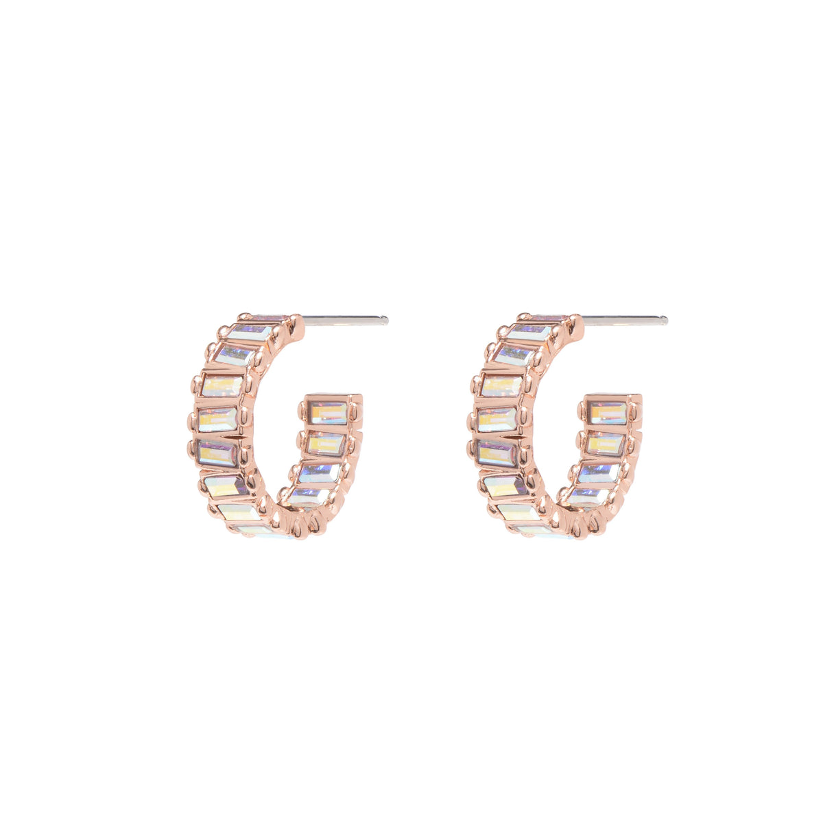 Melissa Lovy XS Baby Serena Hoops Colored Stones-Earrings-Mementos