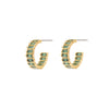 Melissa Lovy XS Baby Serena Hoops Colored Stones-Earrings-Mementos