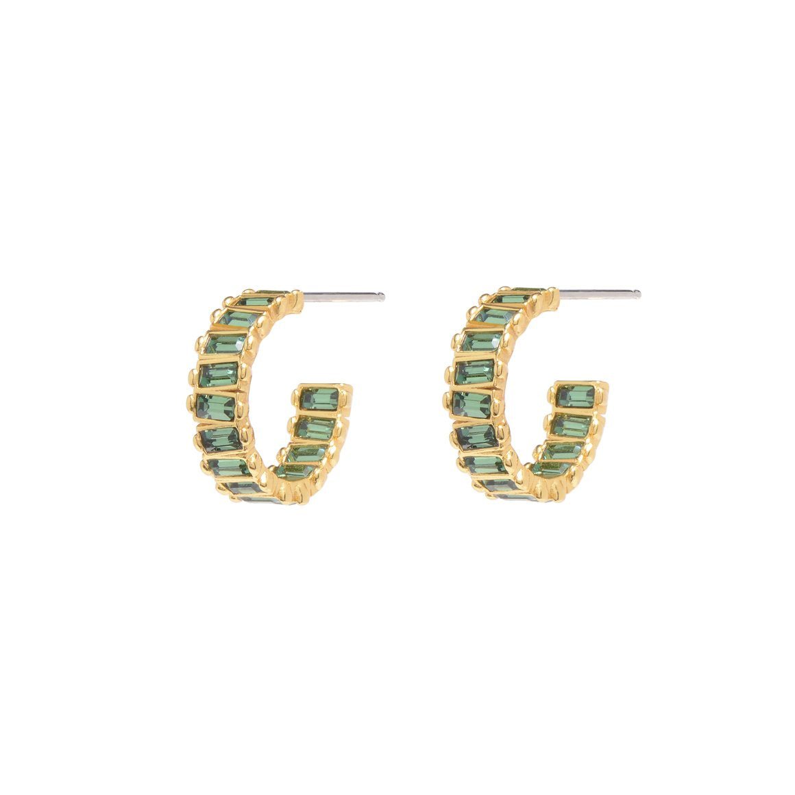 Melissa Lovy XS Baby Serena Hoops Colored Stones-Earrings-Mementos