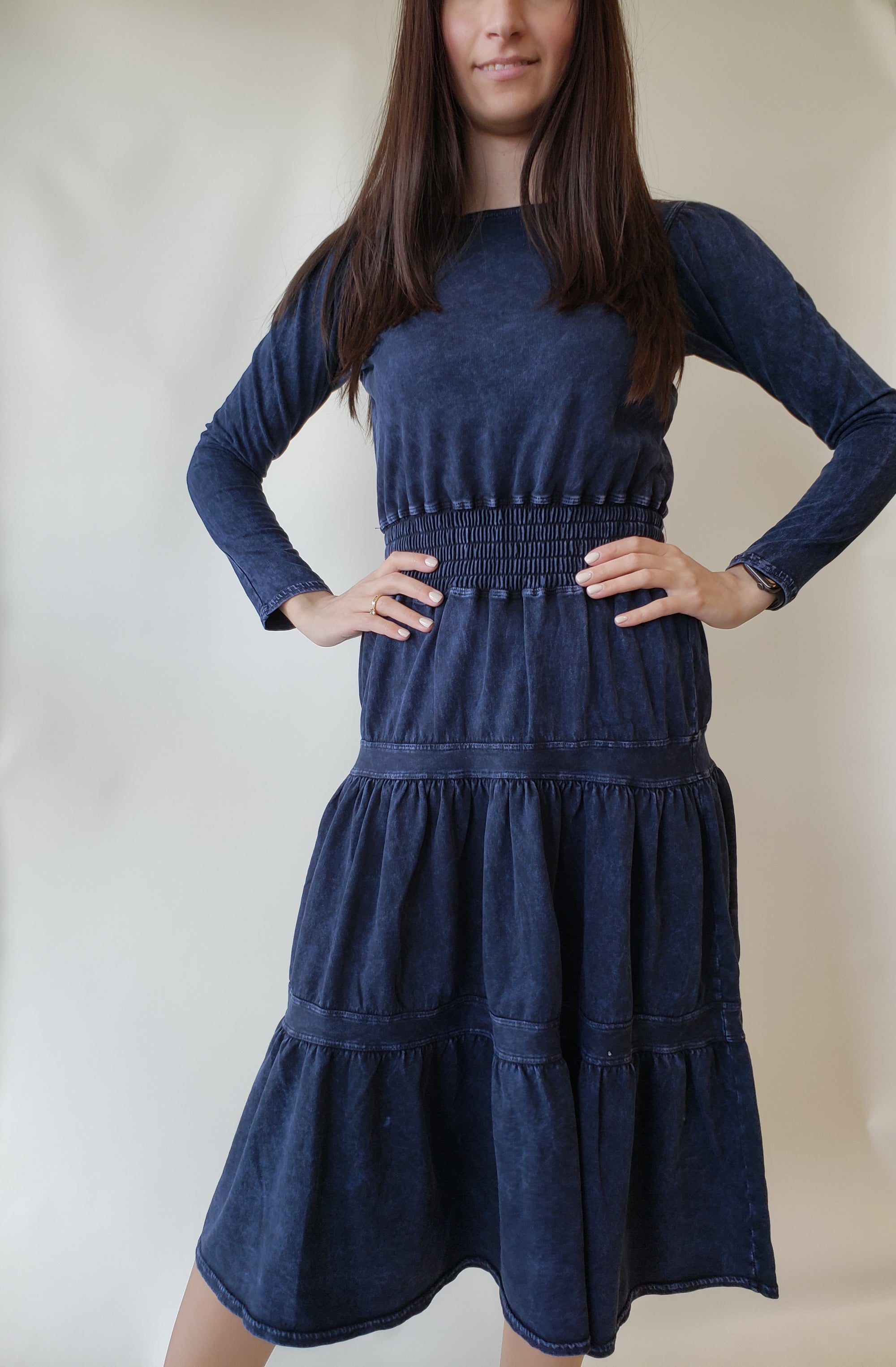 Hardtail Boho 3-Tier LS Dress-Dress-Mementos