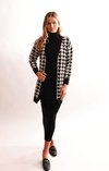 Bliss Houndstooth Cardigan-Cardigan-Mementos