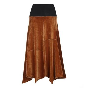 Parni Velour Patch Skirt-Skirt-Mementos