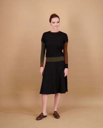 Parni Wide Ribbed Color Block Top-Top-Mementos