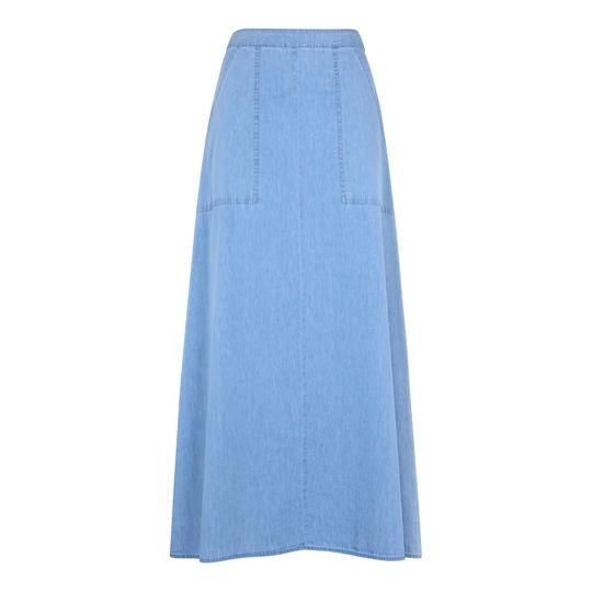 Parni Denim Celestial Maxi Skirt-Skirt-Mementos