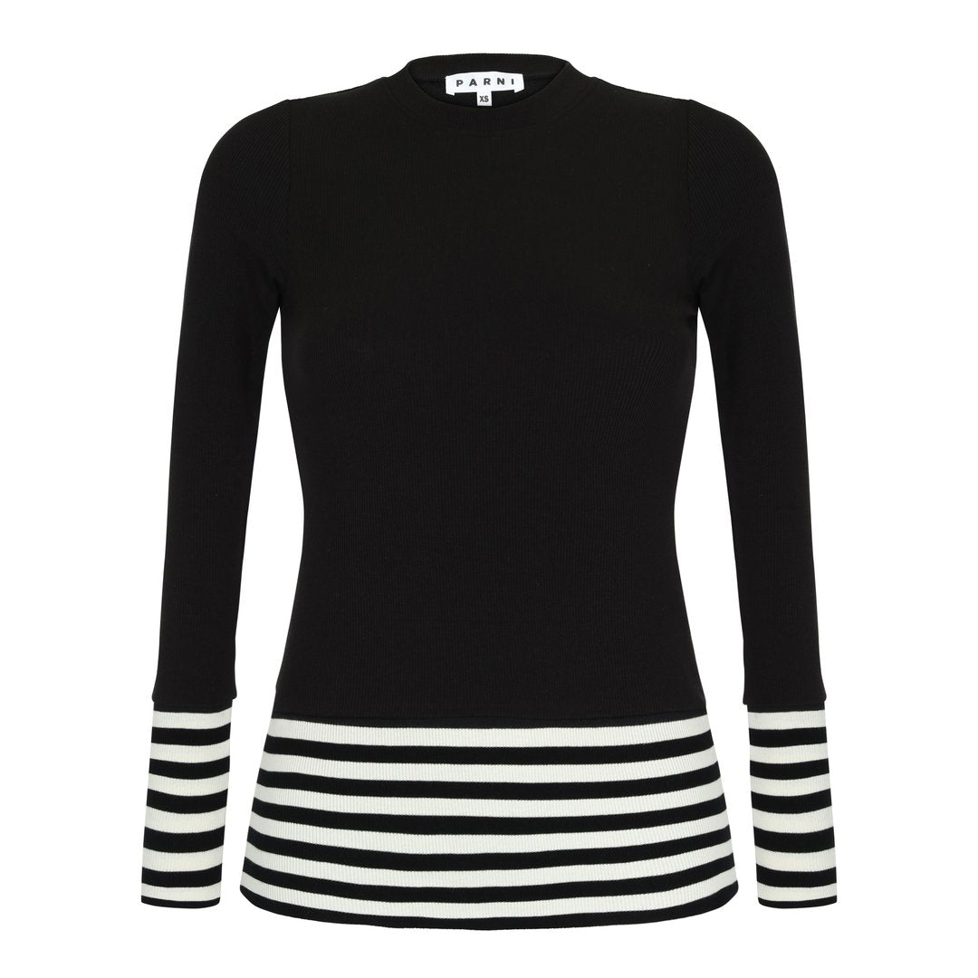 Parni Camila Striped Top-Shirts & Tops-Mementos