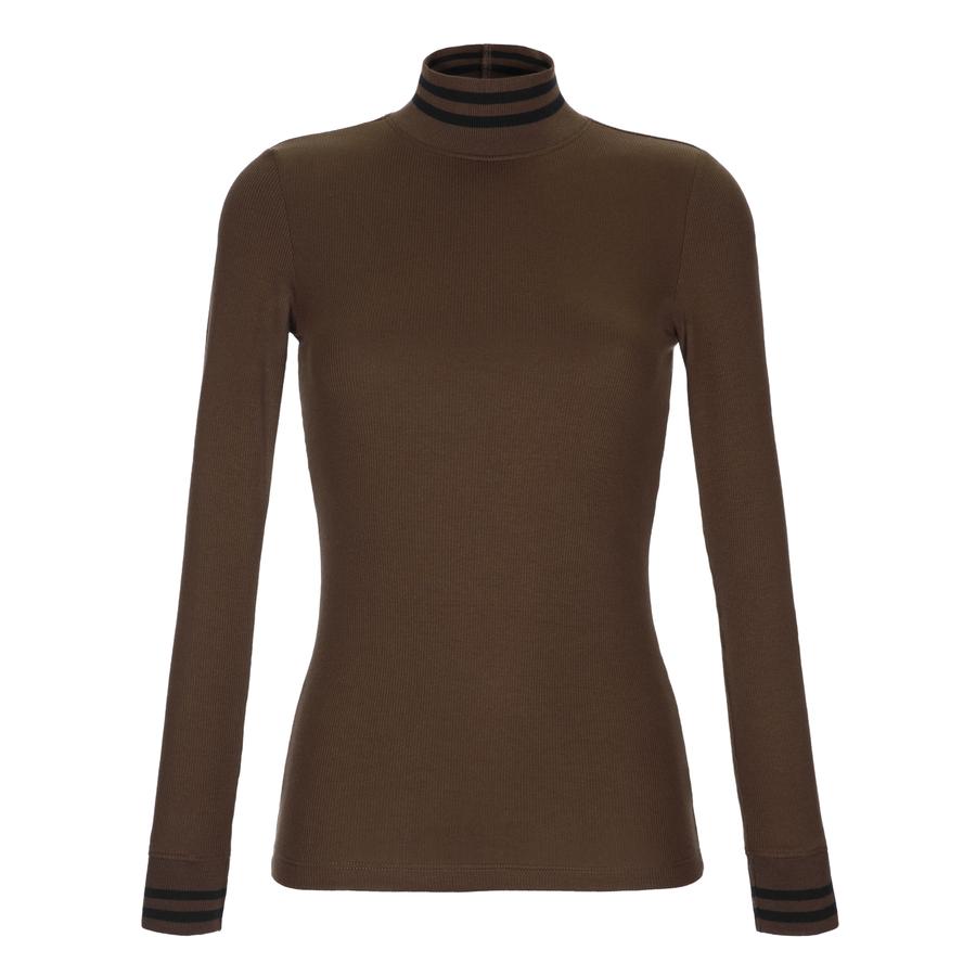 Parni Rosemary Striped Turtleneck-Top-Mementos