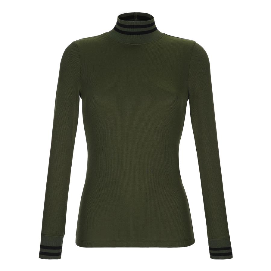 Parni Rosemary Striped Turtleneck-Top-Mementos