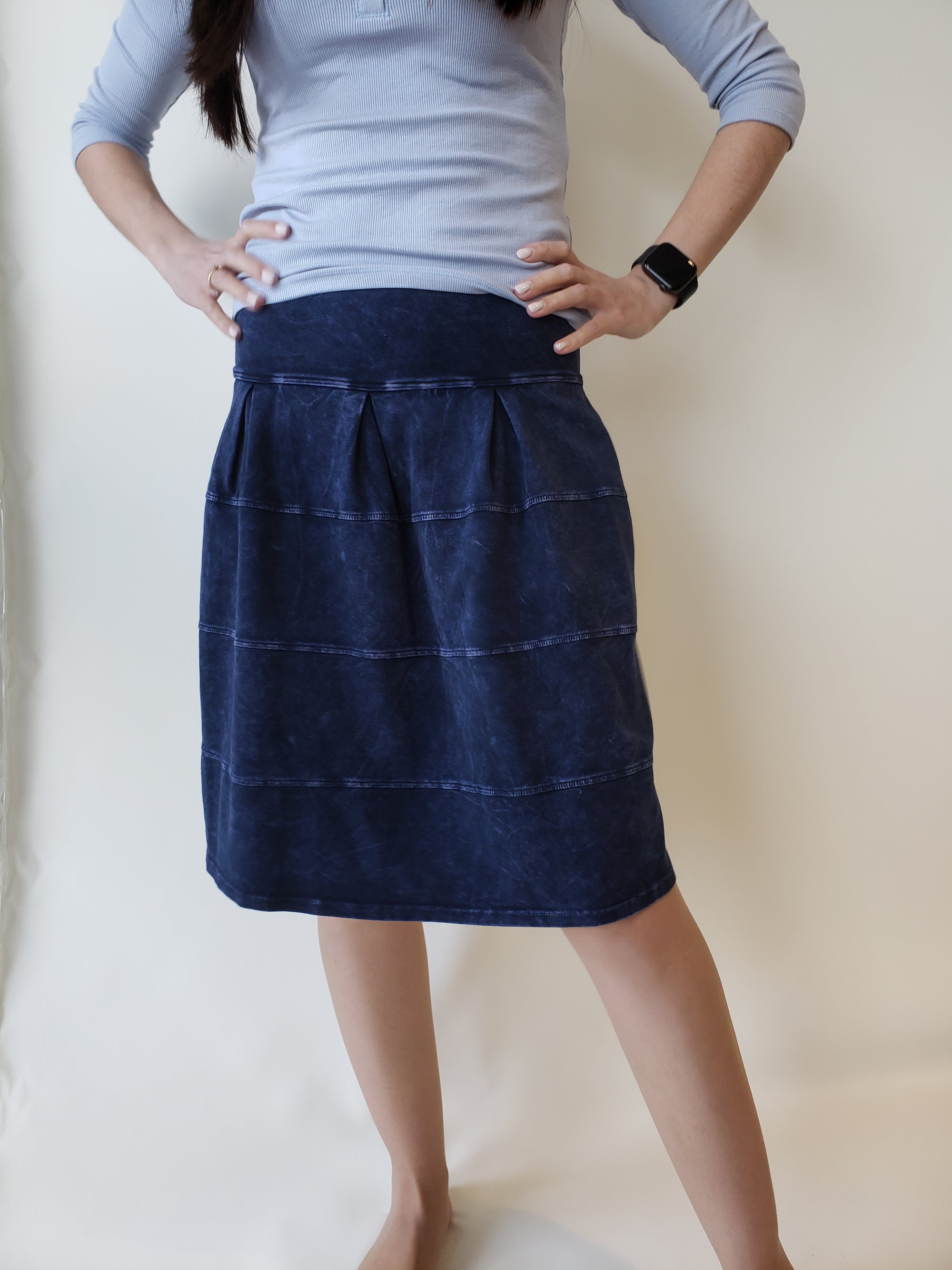 Hardtail Pleated Bell Knee Skirt-Skirt-Mementos