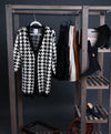 Bliss Houndstooth Cardigan-Cardigan-Mementos