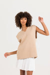 Aleeza V-Neck Knit Oversized Vest