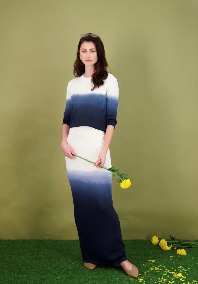 Profile Ombre Knit Sweater-Top-Mementos