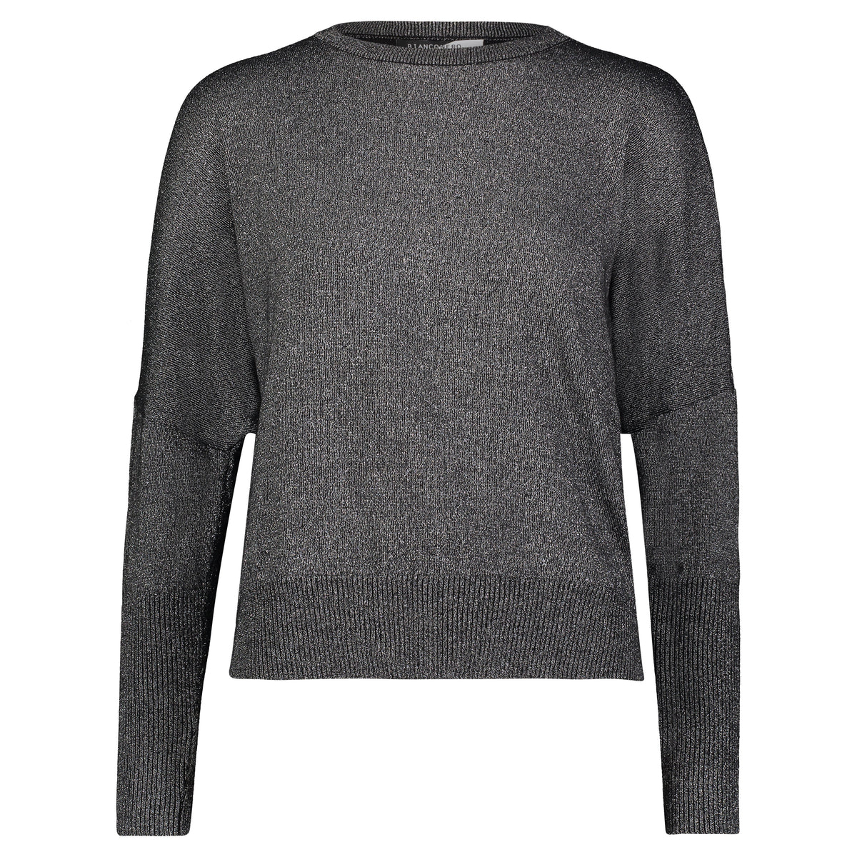 Bianco Nero Shimmer Knit Dolman Top-Top-Mementos
