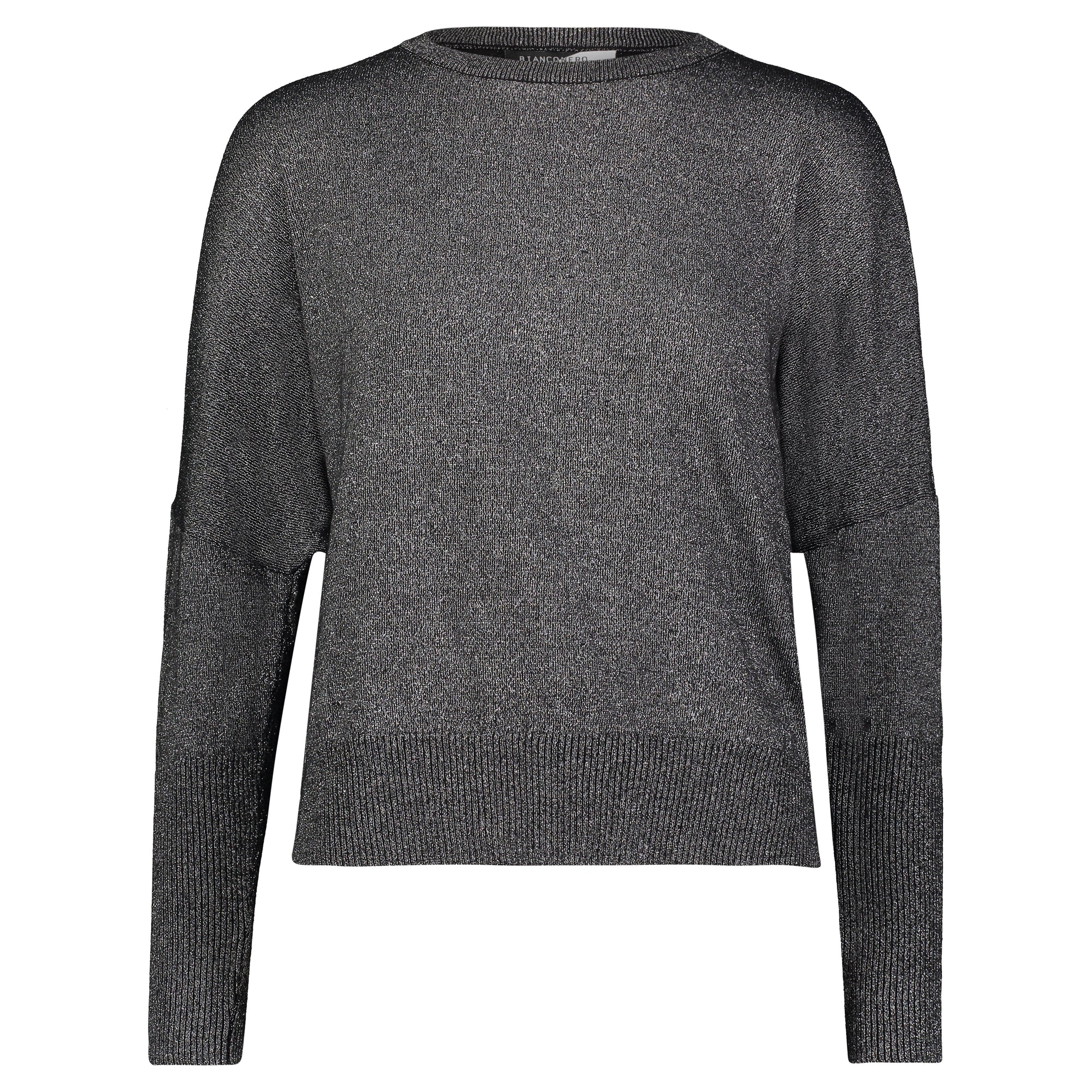 Bianco Nero Shimmer Knit Dolman Top-Top-Mementos
