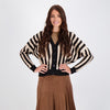 Bianco Nero Striped Dolman Cardigan-Cardigan-Mementos