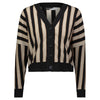 Bianco Nero Striped Dolman Cardigan-Cardigan-Mementos