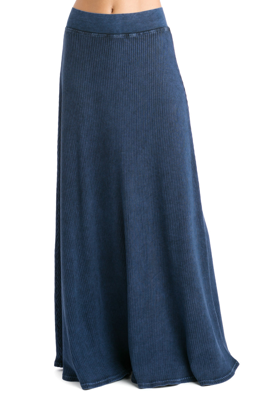 Hardtail Wide Ribbed Maxi Skater Skirt