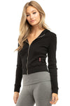 Hardtail Zip-Up Rib Waisted Hoodie