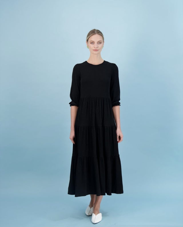 Bliss Emma 3Q Ribbed Dress-Dress-Mementos