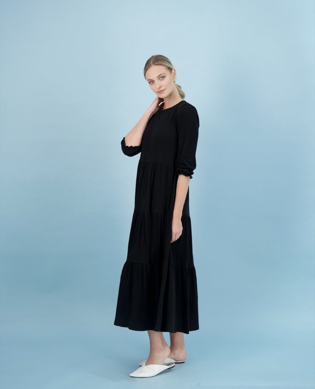 Bliss Emma 3Q Ribbed Dress-Dress-Mementos