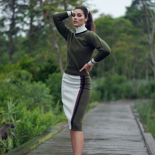 Profile Colorblock Turtleneck Sweater