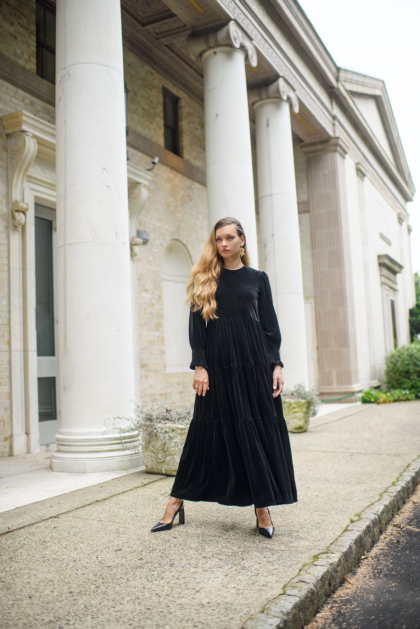 Bliss Emma Maxi Velvet Dress