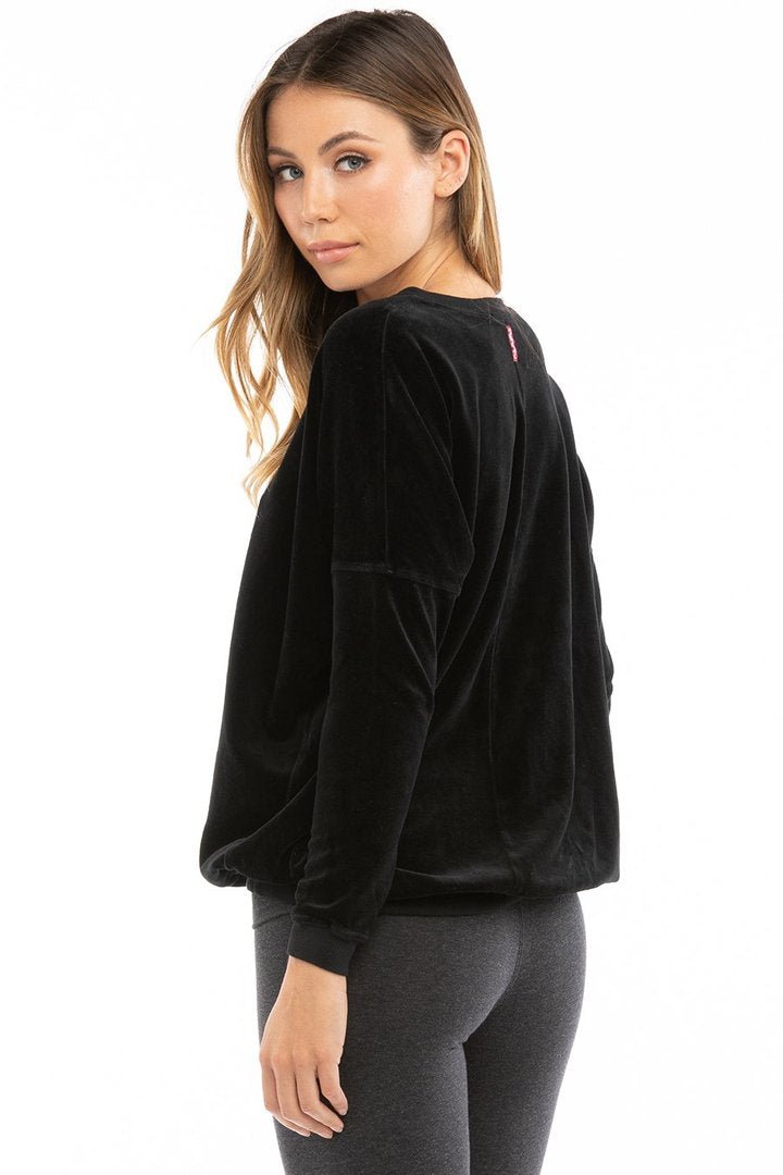 Hardtail Velour Drape Back Pullover-Pullover-Mementos